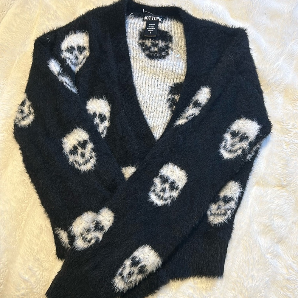 Hot topic skull cardigan